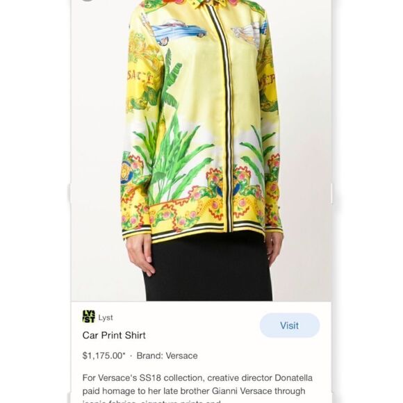 VERSACE women’s silk blouse Size: 2 US 36 EU - Picture 7 of 15